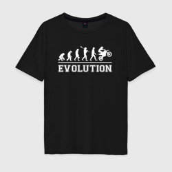 Мужская футболка хлопок Oversize Мото-эволюция