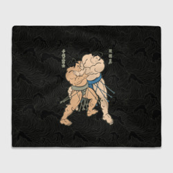 Плед 3D Сумо - японская гравюра