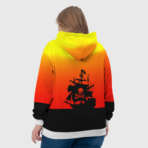 Женская толстовка 3D Пиратский корабль на закате, цвет 3D печать - фото 7