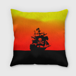 Подушка 3D Пиратский корабль на закате