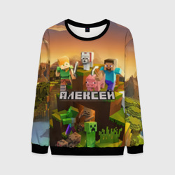 Мужской свитшот 3D Алексей Minecraft