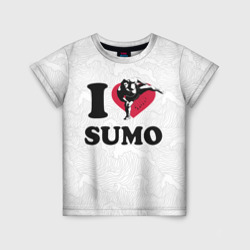 Футболка 3D I love sumo fighter (Детская)