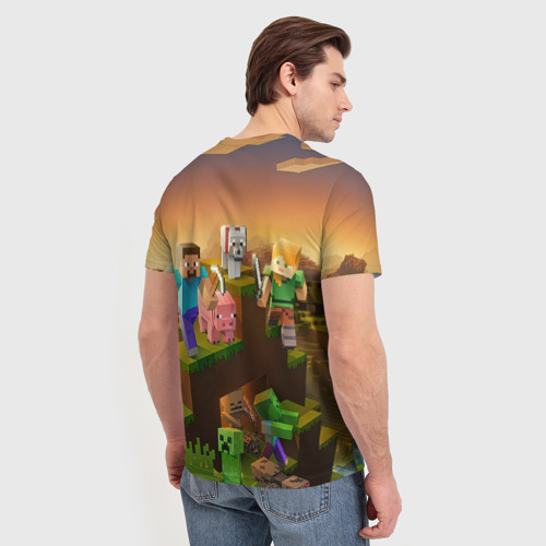 Мужская футболка 3D Альберт Minecraft, цвет 3D печать - фото 4