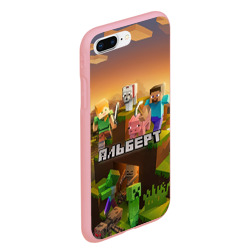 Чехол для iPhone 7Plus/8 Plus матовый Альберт Minecraft - фото 2