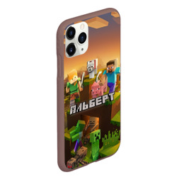 Чехол для iPhone 11 Pro Max матовый Альберт Minecraft - фото 2