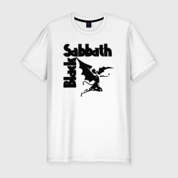 Блэк Саббат метал – Мужская футболка хлопок Slim с принтом купить