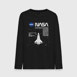 Мужской лонгслив хлопок NASA ракета