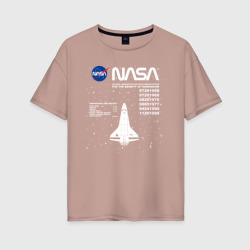 Женская футболка хлопок Oversize NASA ракета