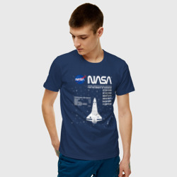 Мужская футболка хлопок Nasa ракета - фото 2