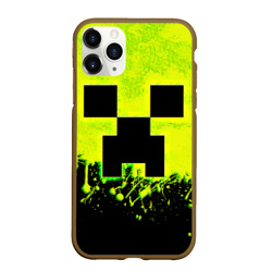 Чехол для iPhone 11 Pro Max матовый Creeper neon