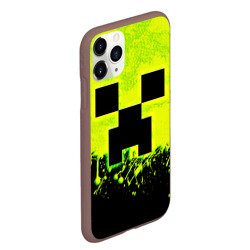 Чехол для iPhone 11 Pro Max матовый Creeper neon - фото 2