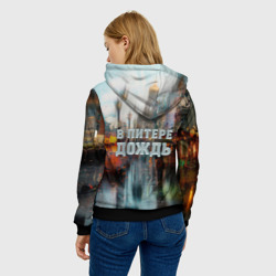 Женская толстовка 3D В Питере дождь - фото 2