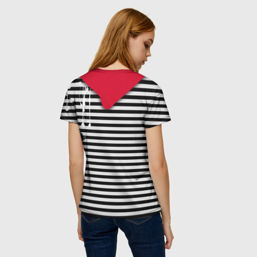 Женская футболка 3D Костюм пионера-разбойника карнавальный тельняшка, цвет 3D печать - фото 4