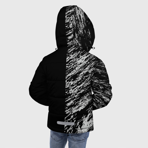 Зимняя куртка для мальчиков 3D с принтом Тёмный Дворецкий Себастиан, вид сзади #2