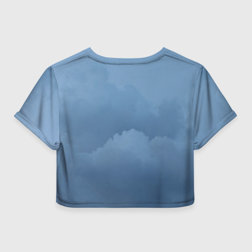 Женская футболка Crop-top 3D Облачные разводы, цвет 3D печать - фото 2