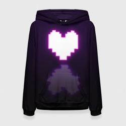 Женская толстовка 3D Undertale heart neon