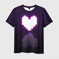 Мужская футболка 3D Undertale heart neon