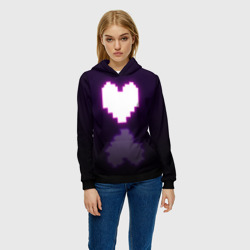 Женская толстовка 3D Undertale heart neon - фото 2