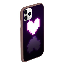 Чехол для iPhone 11 Pro Max матовый Undertale heart neon - фото 2