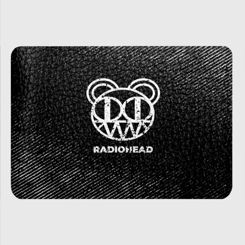 Картхолдер с принтом Radiohead с потертостями на темном фоне - фото 4