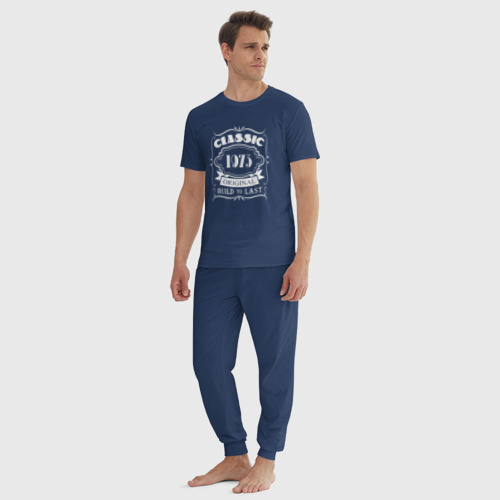 Мужская пижама хлопок 1973 - classic, цвет темно-синий - фото 5
