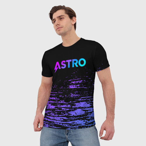 Мужская футболка 3D Astro - градиент, цвет 3D печать - фото 3