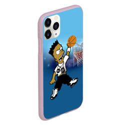 Чехол для iPhone 11 Pro матовый Bart Simpson забивает мяч в кольцо - фото 2