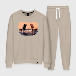 Женский костюм хлопок Закат в Питере