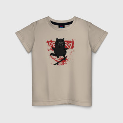 Котик скейтер – Детская футболка хлопок с принтом купить со скидкой в -20%