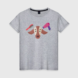 Женская футболка хлопок Груминг собачки