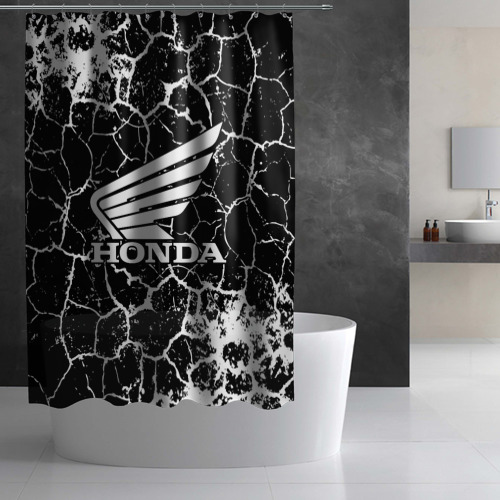 Штора 3D для ванной Honda logo арт - фото 2