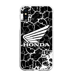 Чехол для iPhone XS Max матовый Honda logo арт