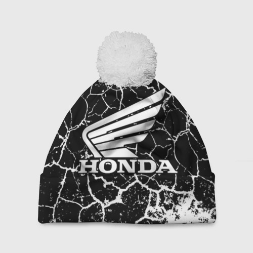 Шапка 3D c помпоном Honda logo арт, цвет 3D печать