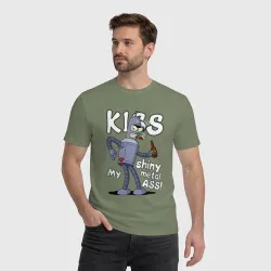 Мужская футболка хлопок Kiss Bender ass - фото 2