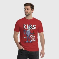 Мужская футболка хлопок Kiss Bender ass - фото 2
