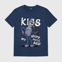 Мужская футболка хлопок Kiss Bender ass