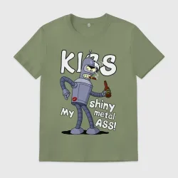 Мужская футболка хлопок Kiss Bender ass
