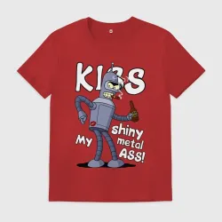 Мужская футболка хлопок Kiss Bender ass