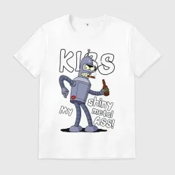 Мужская футболка хлопок Kiss Bender ass