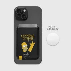 Картхолдер Magsafe магнитный Cannibal Corpse Симпсоны Гомер рокер - фото 2