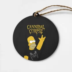 Деревянная игрушка круг Cannibal Corpse Симпсоны Гомер рокер