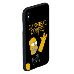 Чехол для iPhone XS Max матовый Cannibal Corpse Симпсоны Гомер рокер - фото 2