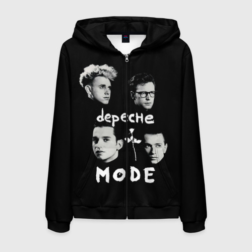 Мужская толстовка 3D на молнии Depeche Mode portrait, цвет черный