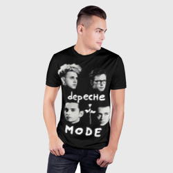Мужская футболка 3D Slim Depeche Mode portrait - фото 2