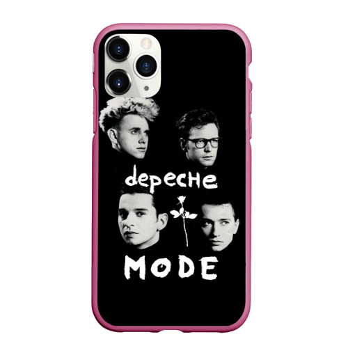 Чехол для iPhone 11 Pro Max матовый Depeche Mode portrait, цвет малиновый