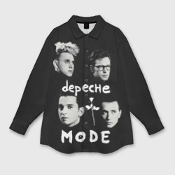 Женская рубашка oversize 3D Depeche Mode portrait