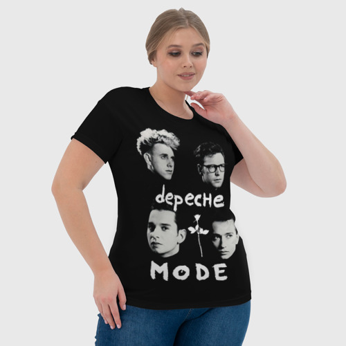 Женская футболка 3D Depeche Mode portrait, цвет 3D печать - фото 6