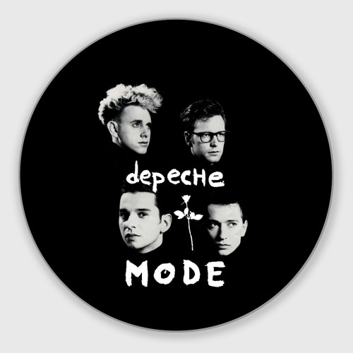 Круглый коврик для мышки Depeche Mode portrait