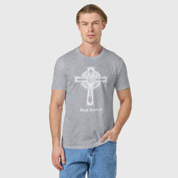 Мужская футболка хлопок Black Sabbath крест - фото 2