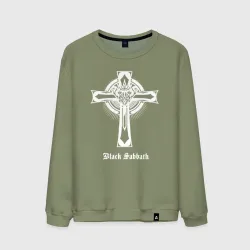 Мужской свитшот хлопок Black Sabbath крест